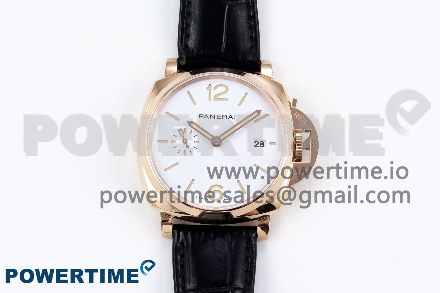 PAM1336 Luminor Due 42mm VSF Best Edition White Dial on Leather Strap P900 Clone - Image 1