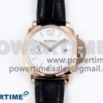 PAM1336 Luminor Due 42mm VSF Best Edition White Dial on Leather Strap P900 Clone