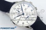 Portuguese Chrono IW3716 Z+F 1:1 Best Edition White Dial on Blue Rubber Strap A69355 - Image 3