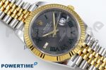 DateJust 41 126333 Clean 1:1 Best Edition 904L Steel Gray Dial Green Roman Marker on SS/YG Oyster Bracelet VR3235 - Image 3