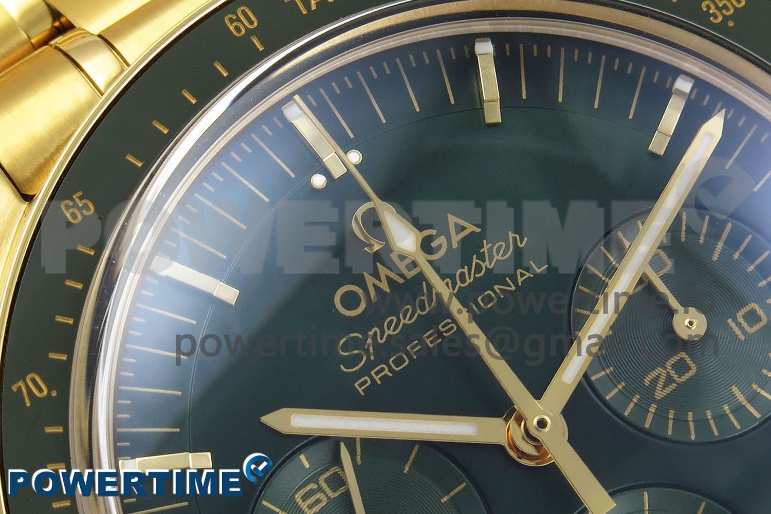 Speedmaster YG RMF Best Edition Green Dial on YG Bracelet Lemania HW - Image 4