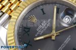 DateJust 41 126333 Clean 1:1 Best Edition 904L Steel Gray Dial Green Roman Marker on SS/YG Oyster Bracelet VR3235 - Image 4