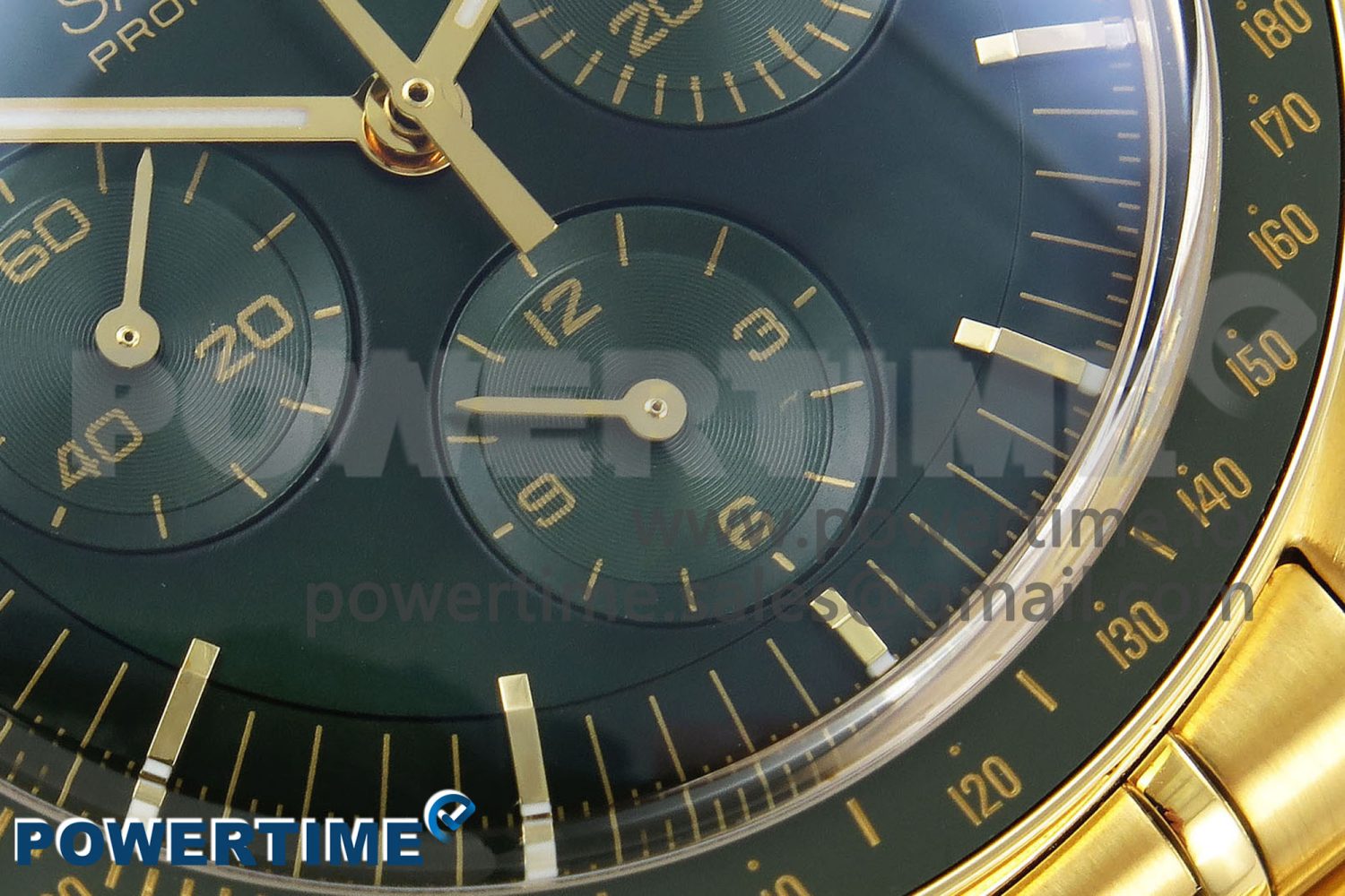 Speedmaster YG RMF Best Edition Green Dial on YG Bracelet Lemania HW - Image 5