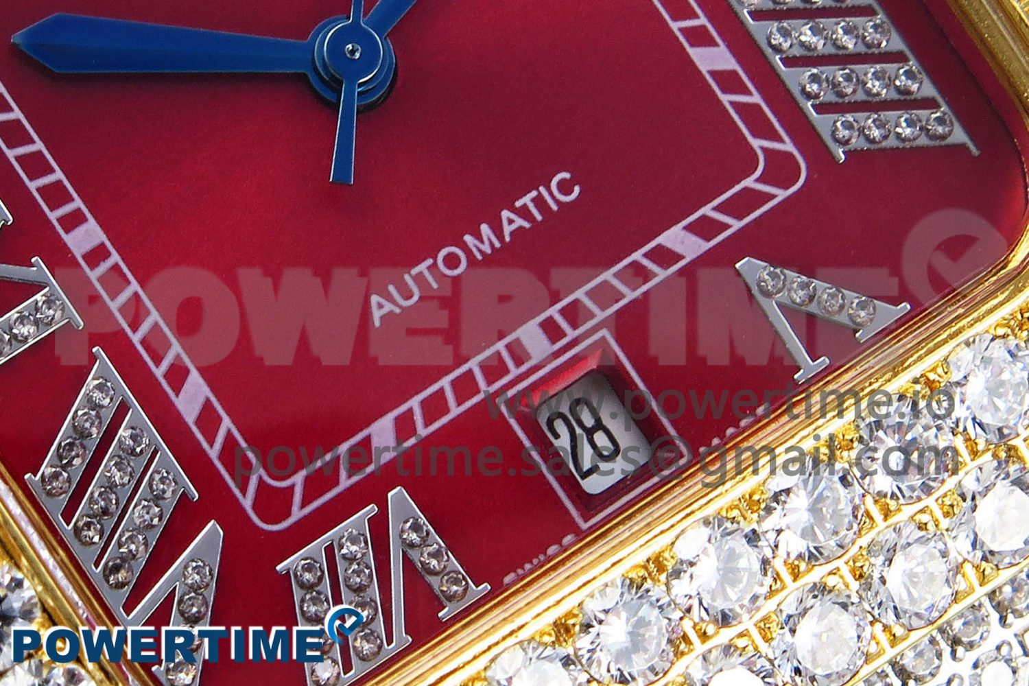 Santos De 40mm TWF 1:1 Best Edition Red Dial 904L SS/YG Case and Bracelet A2824 - Image 5