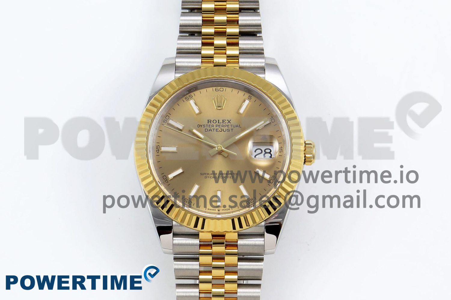 DateJust 41 126333 Clean 1:1 Best Edition 904L Steel YG Stick Dial on SS/YG Jubilee Bracelet VR3235 - Image 1