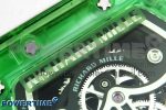 RM57 Green Transparent Tourbillon RMF Best Edition Gold Dragon Eagle Dial on White Rubber Strap - Image 9