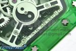 RM57 Green Transparent Tourbillon RMF Best Edition Silver Dragon Eagle Dial on White Rubber Strap - Image 12