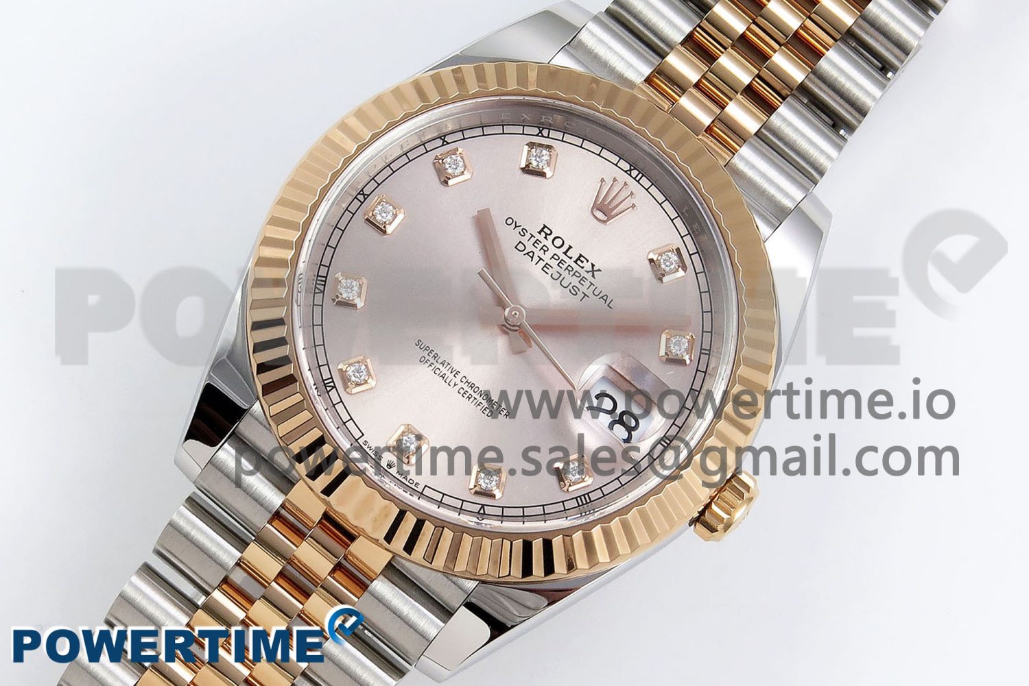 DateJust 41 126331 Clean 1:1 Best Edition 904L Steel RG Diamonds Dial on SS/RG Jubilee Bracelet VR3235 - Image 2