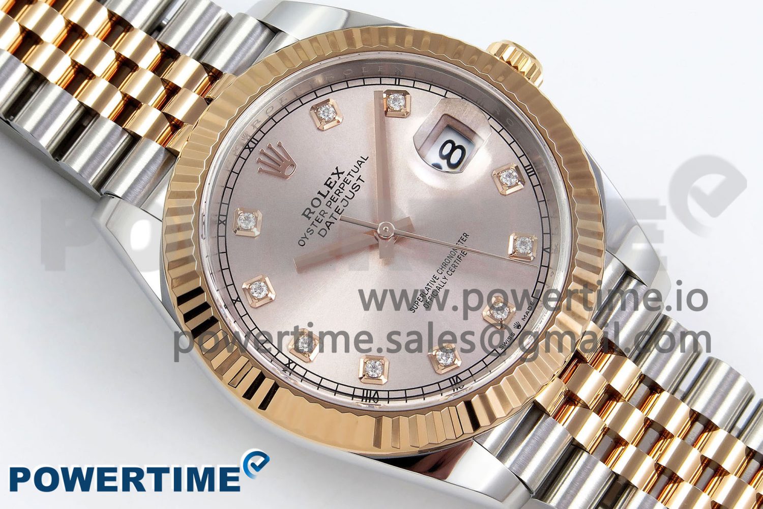 DateJust 41 126331 Clean 1:1 Best Edition 904L Steel RG Diamonds Dial on SS/RG Jubilee Bracelet VR3235 - Image 3