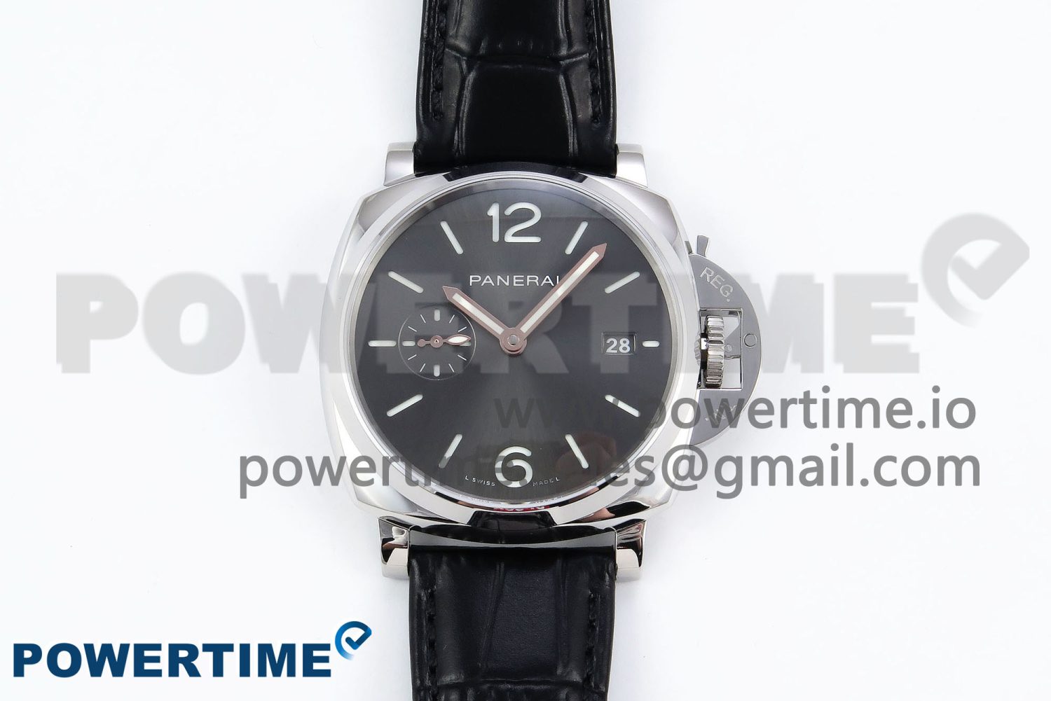 PAM1250 Luminor Due 42mm VSF Best Edition Grey Dial on Leather Strap P900 Clone - Image 1