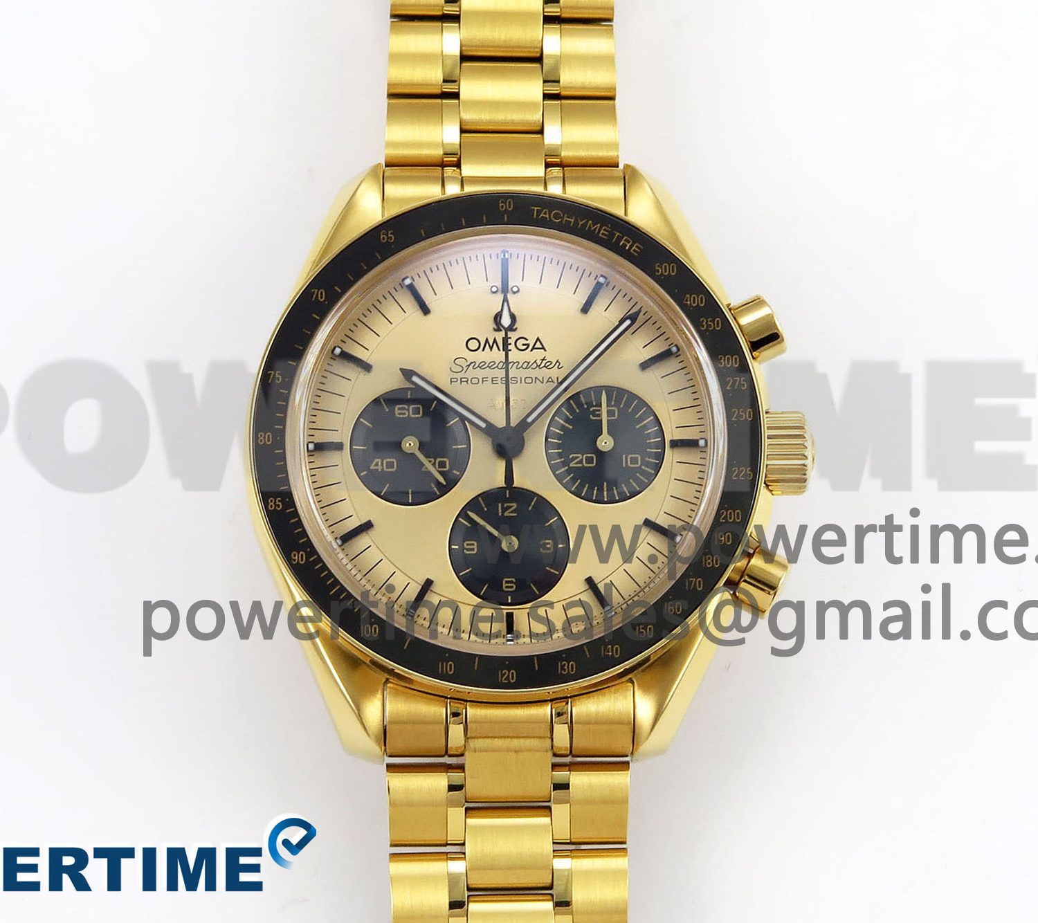 Speedmaster YG RMF Best Edition YG/Black Dial on YG Bracelet Lemania HW