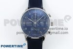 Portuguese Chrono IW3716 Z+F 1:1 Best Edition Blue Dial on Blue Rubber Strap A69355