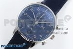 Portuguese Chrono IW3716 Z+F 1:1 Best Edition Blue Dial on Blue Rubber Strap A69355 - Image 2