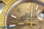 DateJust 41 126333 Clean 1:1 Best Edition 904L Steel YG Stick Dial on SS/YG Oyster Bracelet VR3235 - Image 4