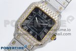 Santos De 40mm TWF 1:1 Best Edition Black Dial 904L SS/YG Case and Bracelet A2824 - Image 2