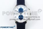 Portuguese Chrono IW3716 Z+F 1:1 Best Edition White/Blue Dial on Blue Rubber Strap A69355