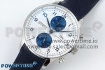Portuguese Chrono IW3716 Z+F 1:1 Best Edition White/Blue Dial on Blue Rubber Strap A69355 - Image 2