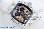 RM57 Transparent Tourbillon RMF Best Edition Gold Dragon Eagle Dial on Transparent Rubber Strap - Image 3
