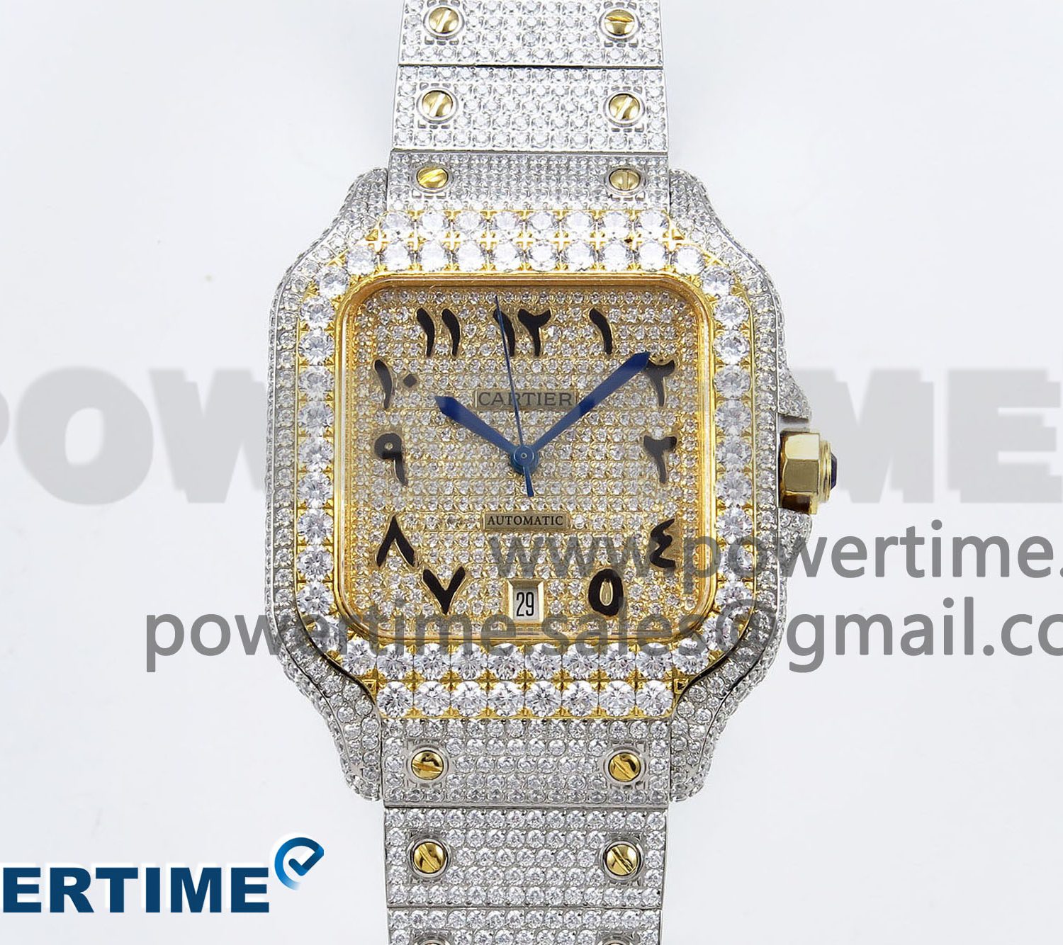 Santos De 40mm TWF 1:1 Best Edition YG Dial 904L SS/YG Case and Bracelet A2824