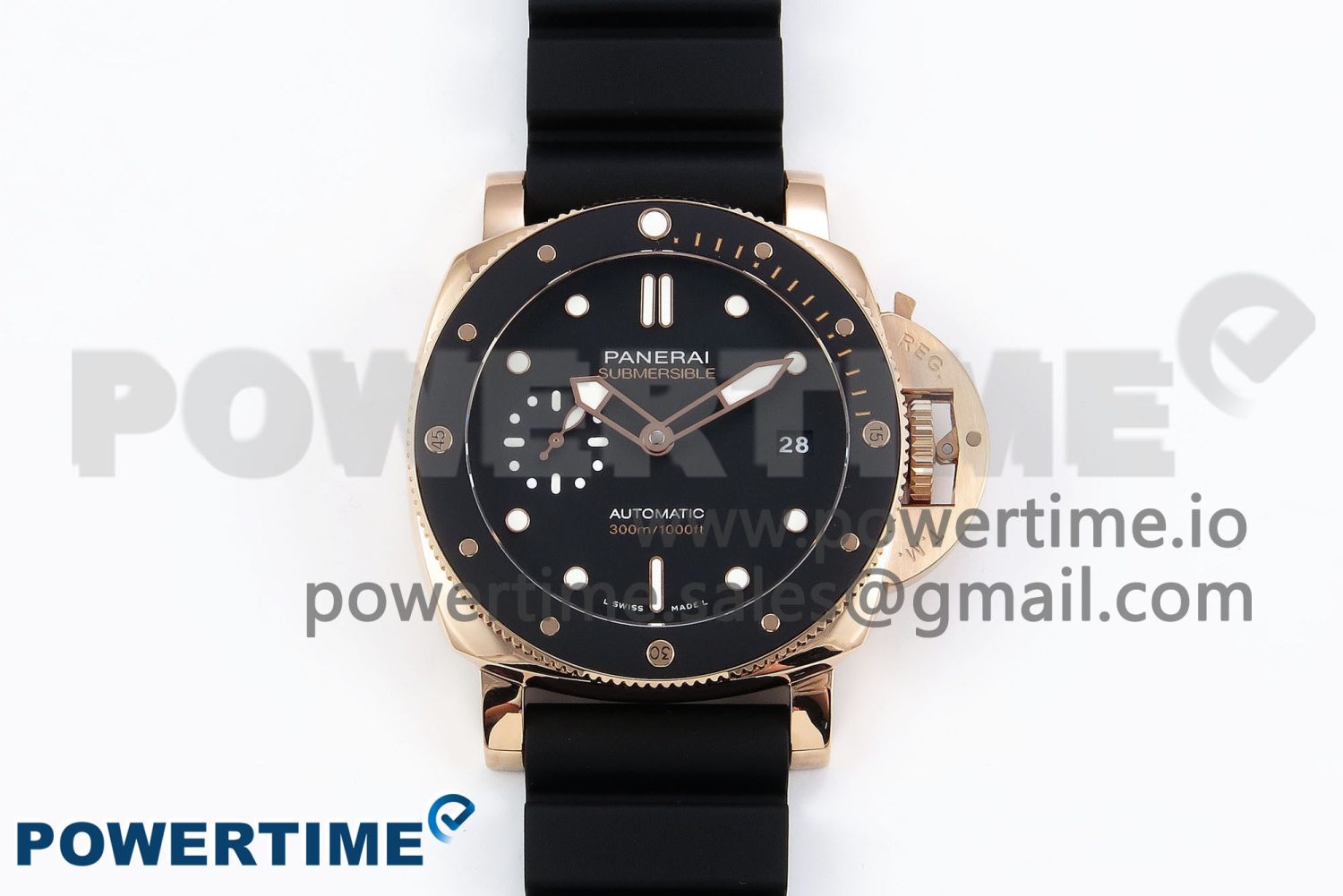 PAM2164 Luminor Submersible 42mm VSF Best Edition Black Dial on Rubber Strap P900 Clone - Image 1