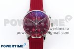 Portuguese Chrono IW3716 Z+F 1:1 Best Edition Red Dial on Red Rubber Strap A69355