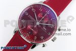 Portuguese Chrono IW3716 Z+F 1:1 Best Edition Red Dial on Red Rubber Strap A69355 - Image 2