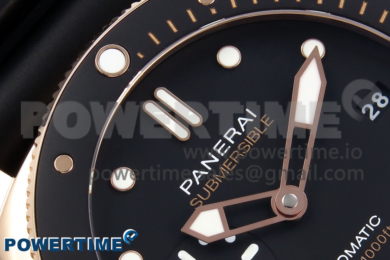 PAM2164 Luminor Submersible 42mm VSF Best Edition Black Dial on Rubber Strap P900 Clone - Image 4