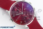 Portuguese Chrono IW3716 Z+F 1:1 Best Edition Red Dial on Red Rubber Strap A69355 - Image 3