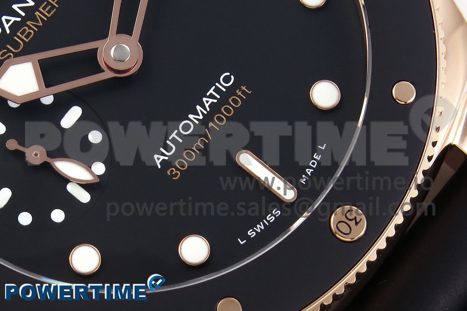 PAM2164 Luminor Submersible 42mm VSF Best Edition Black Dial on Rubber Strap P900 Clone - Image 5