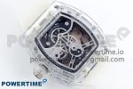 RM57 Transparent Tourbillon RMF Best Edition Gold Dragon Eagle Dial on Transparent Rubber Strap - Image 8