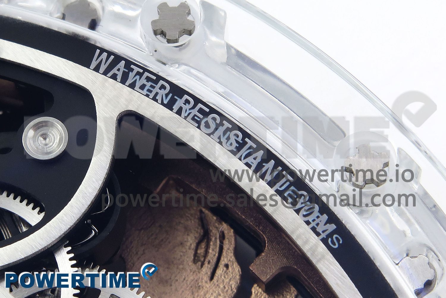 RM57 Transparent Tourbillon RMF Best Edition Gold Dragon Eagle Dial on Transparent Rubber Strap - Image 11