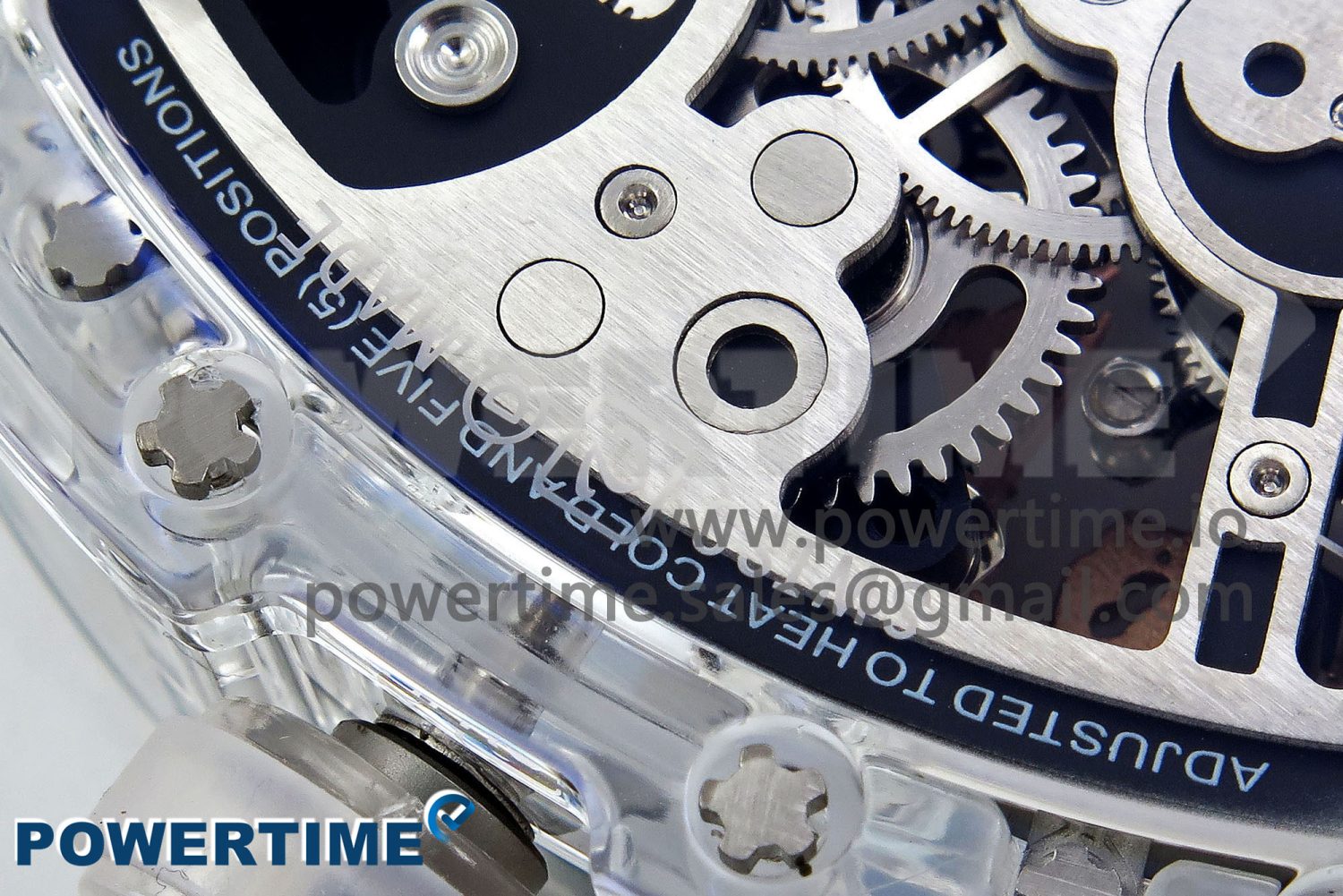 RM57 Transparent Tourbillon RMF Best Edition Silver Dragon Eagle Dial on Transparent Rubber Strap - Image 12