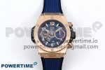 Big Bang Unico 42mm RG BBF 1:1 Best Edition Skeleton Dial on Blue Rubber Strap A1280 V2