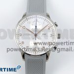Portuguese Chrono IW3716 Z+F 1:1 Best Edition White Dial on Gray Rubber Strap A69355