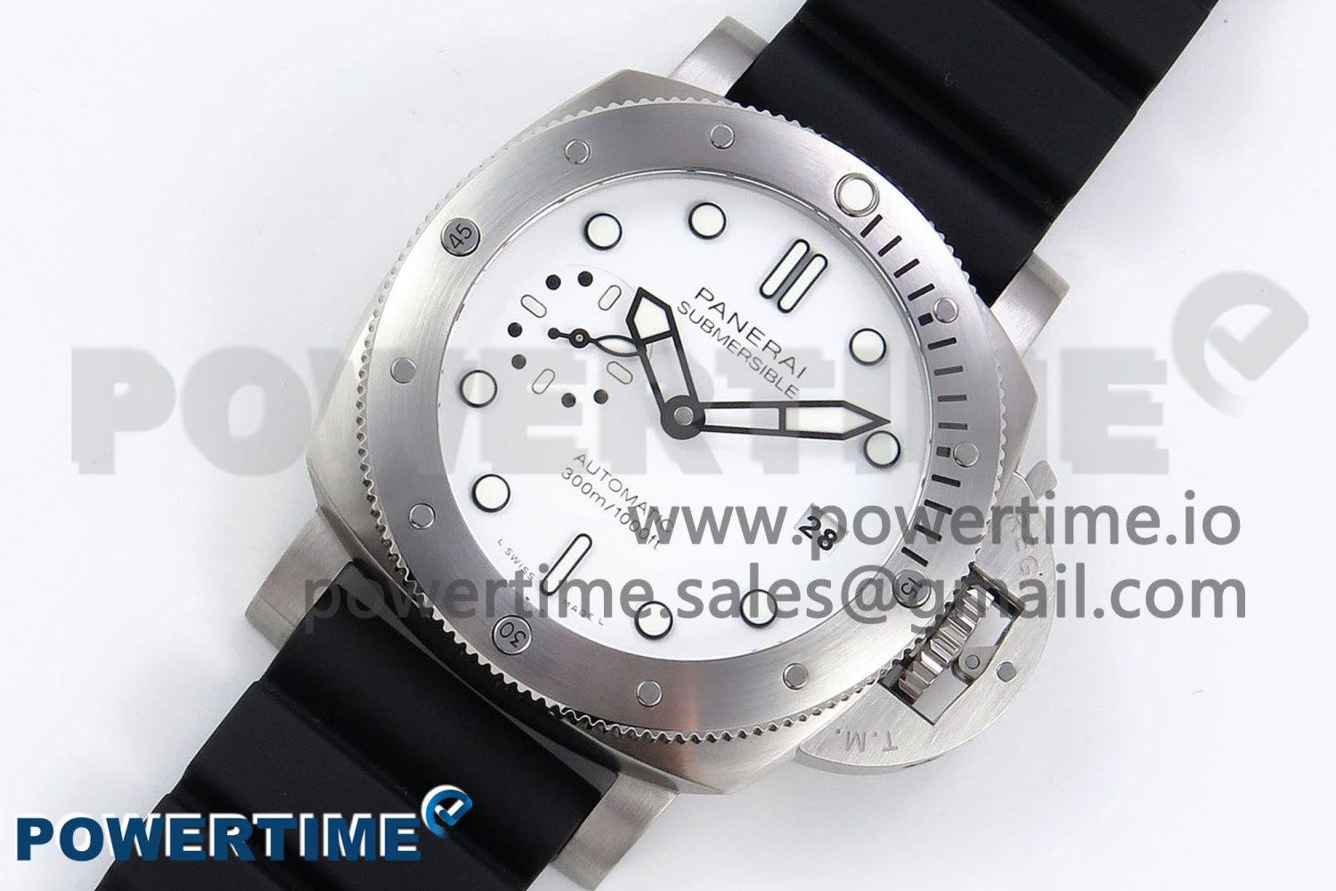 PAM2223 Luminor Submersible 42mm VSF Best Edition White Dial on Rubber Strap P900 Clone - Image 2