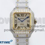 Santos De 40mm TWF 1:1 Best Edition YG Dial 904L SS/YG Case and Bracelet A2824