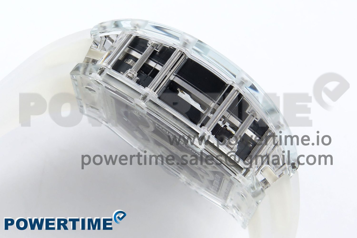 RM57 Transparent Tourbillon RMF Best Edition Silver Dragon Eagle Dial on Transparent Rubber Strap - Image 7