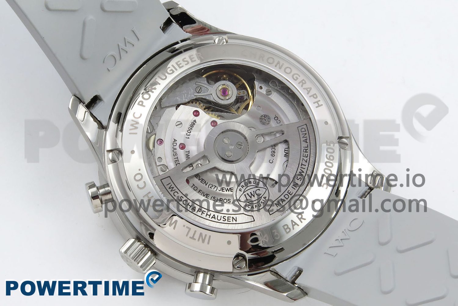 Portuguese Chrono IW3716 Z+F 1:1 Best Edition White Dial on Gray Rubber Strap A69355 - Image 8