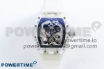 RM57 Transparent Tourbillon RMF Best Edition Red Dragon Eagle Dial on Transparent Rubber Strap