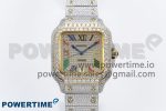 Santos De 40mm TWF 1:1 Best Edition Rainbow Dial 904L SS/YG Case and Bracelet A2824