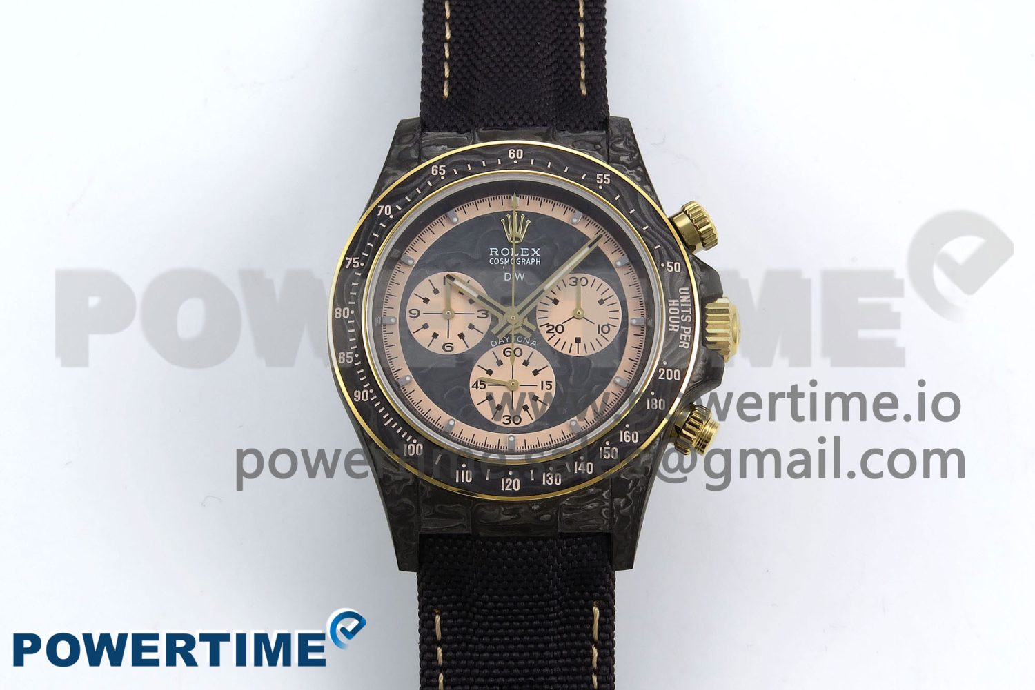 Daytona DIW Carbon Case DIWF Edition Carbon/Cream Dial on Black Nylon Strap A7750 - Image 1
