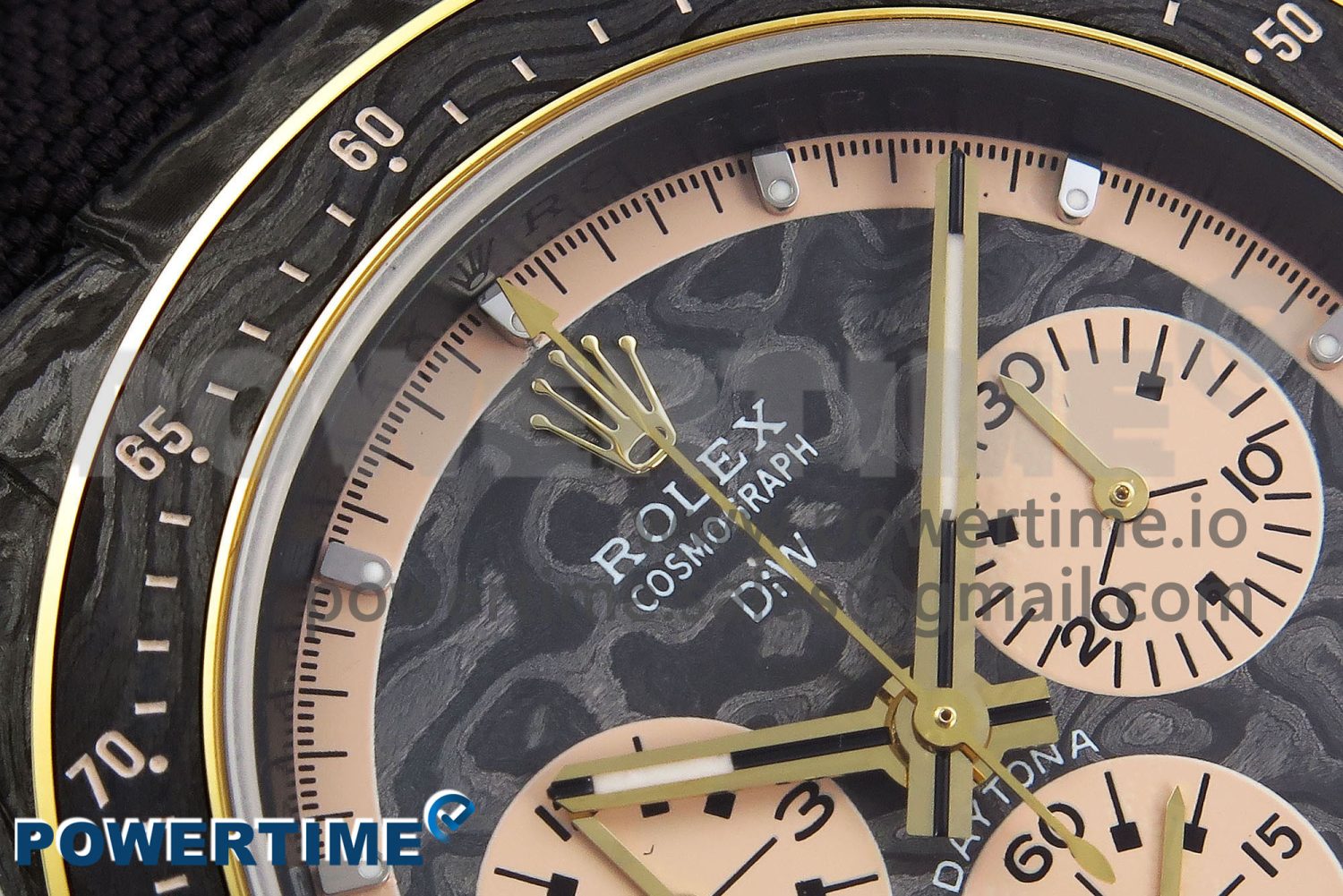 Daytona DIW Carbon Case DIWF Edition Carbon/Cream Dial on Black Nylon Strap A7750 - Image 4