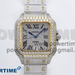 Santos De 40mm TWF 1:1 Best Edition SS Dial 904L SS/YG Case and Bracelet A2824