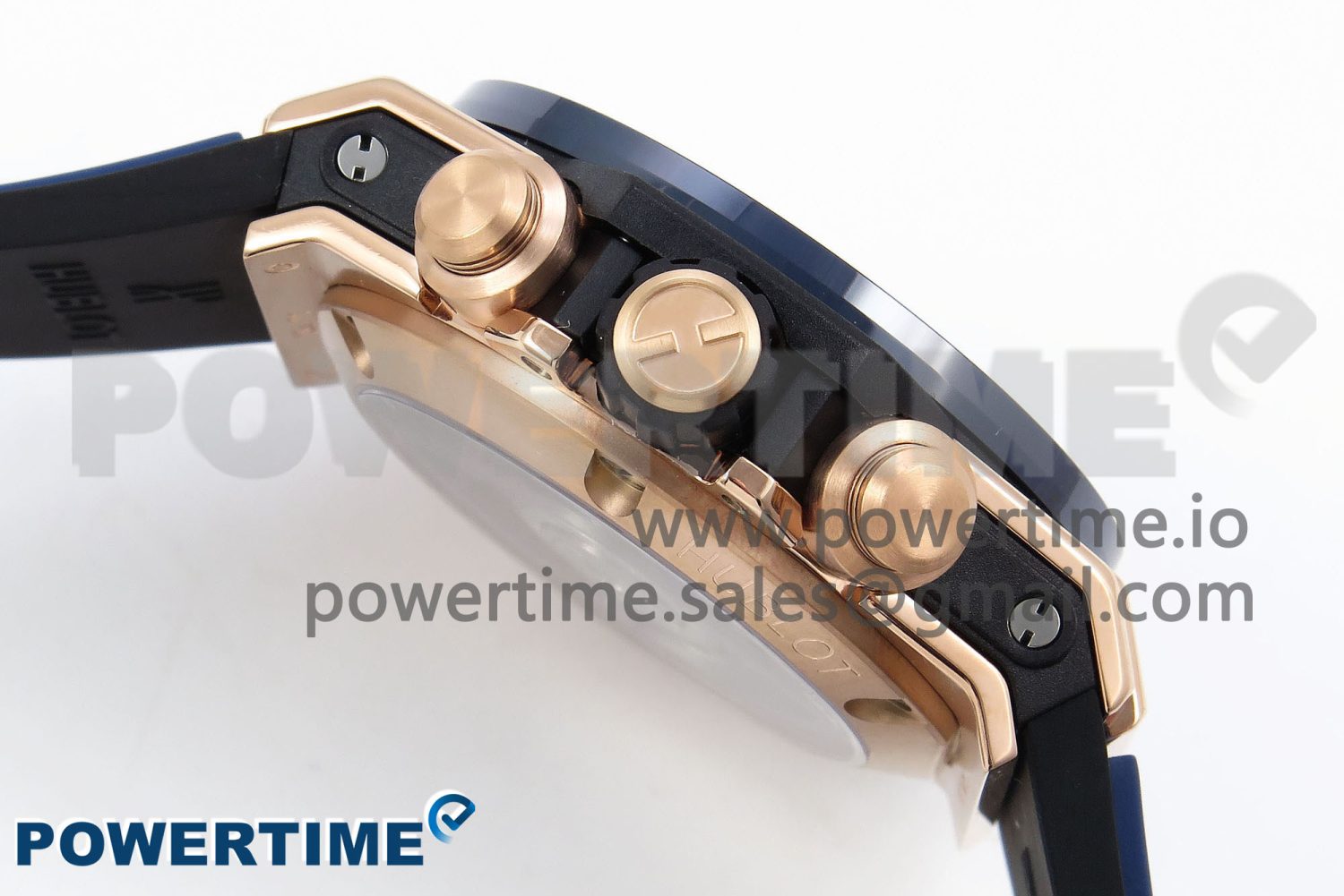 Big Bang Unico 42mm RG BBF 1:1 Best Edition Skeleton Dial Blue Ceramic Bezel on Blue Rubber Strap A1280 V2 - Image 6