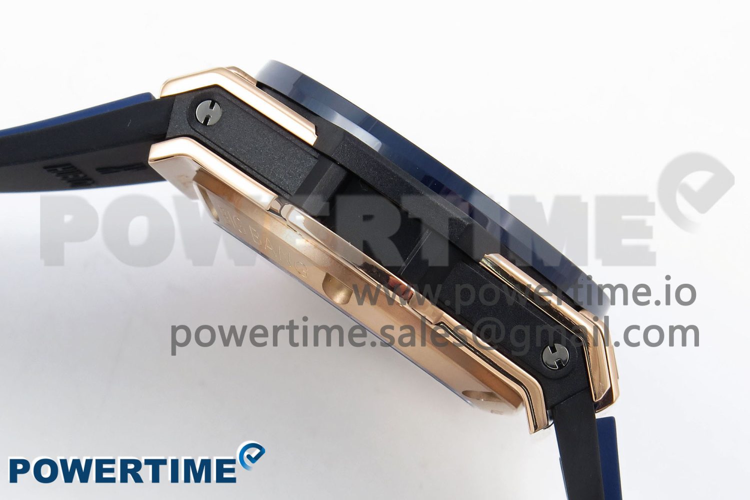 Big Bang Unico 42mm RG BBF 1:1 Best Edition Skeleton Dial Blue Ceramic Bezel on Blue Rubber Strap A1280 V2 - Image 7