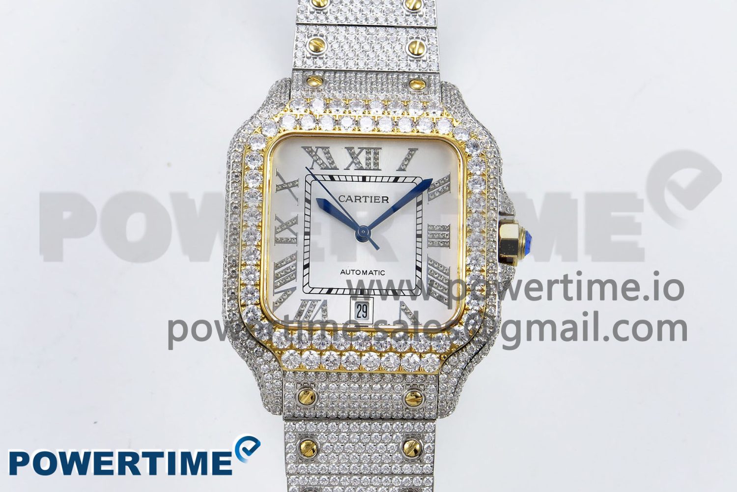 Santos De 40mm TWF 1:1 Best Edition White Dial 904L SS/YG Case and Bracelet A2824 - Image 1