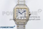 Santos De 40mm TWF 1:1 Best Edition White Dial 904L SS/YG Case and Bracelet A2824