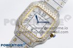 Santos De 40mm TWF 1:1 Best Edition White Dial 904L SS/YG Case and Bracelet A2824 - Image 2