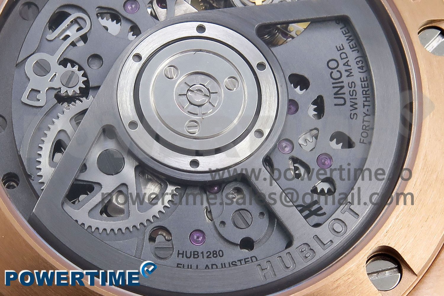 Big Bang Unico 42mm RG BBF 1:1 Best Edition Skeleton Dial on Black Rubber Strap A1280 V2 - Image 9