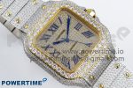 Santos De 40mm TWF 1:1 Best Edition YG Dial 904L SS/YG Case and Bracelet A2824 - Image 3